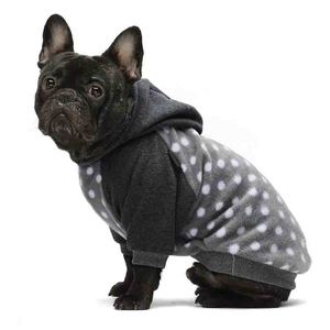 Dot Design 100% Cotton Dog Hoodie Pullover Autumn Fleece Breathable Windproof Eco-Friendly Home Use - Product Image 1