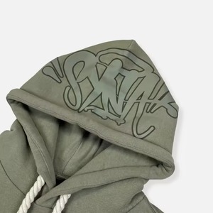 Survêtement streetwear baggy personnalisé décontracté épais coupe courte effet délavé à la soleil avec cordon de serrage, extensible dans les quatre sens, anti-UV et orné de strass - Product Image 5