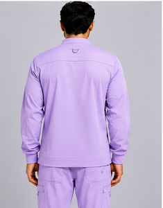 Blouson de travail unisexe haut de gamme en tissu tissé, style bomber, coupe athlétique, fermeture éclair intégrale, uniforme médical, tenue d'hôpital pour médecins et infirmières, vente en gros - Product Image 3