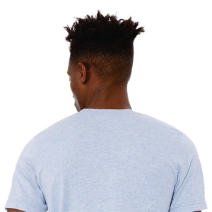 T-shirt de sport basique pour homme imprimé sur mesure, coupe décontractée, en jersey de coton/polyester, tissu peigné très extensible pour la course à pied - Product Image 6