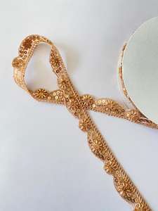 Cordón de bordado, cuerda, lentejuela bordada, cinta de encaje vintage, accesorios para prendas, adornos, flecos de encaje, ropa, textiles, zapatos - Product Image 2