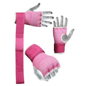 Top Luxury High Quality Hand Wraps Elasticated Gel Padded Inner Gloves Long Wrist Support <b>Dummy</b> Mitts - Product Image 1