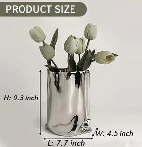 Jarrón Decorativo de Metal Estilo Artesanal, Portaflores de Lujo para Decoración de Bodas y Hoteles - Product Image 3