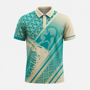 เสื้อโปโลซับลิเมชั่นคุณภาพสูงสำหรับผู้ชาย ขายส่งจำนวนมาก รับสั่งทำเสื้อโปโลแบบยูนิฟอร์ม เสื้อกอล์ฟคุณภาพสูง ผลิตจากโรงงาน - Product Image 1