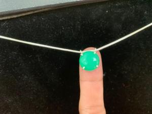 Pendientes de cadena de serpiente de plata hechos a mano con ónix verde de calidad AAA, precio de oferta, piedra de nacimiento de mayo, joyería de diseño a precio mayorista - Product Image 3