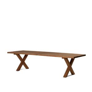 Mesa de Comedor Plegable de Teca Sólida Premium con Tablero de Madera con Listones, Muebles de Exterior para Balcón, Jardín y Restaurante - Product Image 1