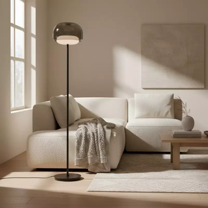 Lampes <span class=keywords><strong>sur</strong></span> <span class=keywords><strong>pied</strong></span> de style moderne du milieu du siècle pour salon, <span class=keywords><strong>lampe</strong></span> <span class=keywords><strong>sur</strong></span> <span class=keywords><strong>pied</strong></span> en forme de champignon avec abat-jour en verre orange, <span class=keywords><strong>lampe</strong></span> de lecture, éclairage d'ambiance - Product Image 1