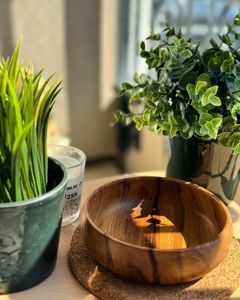 Grand bol en résine de bois avec motif bleu pour fruits secs, cadeaux de mariage à prix abordable par le fournisseur Resin Bowl - Product Image 1