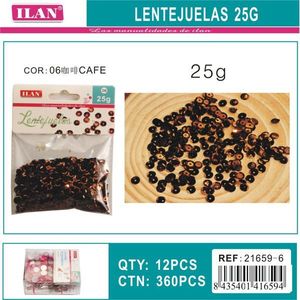 Perline Decorative ILAN 25g Colore Caffè per Cucito e Progetti Fai-da-Te - Product Image 3