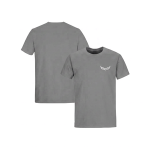 T-shirt à manches courtes bleu marine pour homme avec logo blanc imprimé sur le devant, col rond décontracté, coupe régulière, jersey de coton - Product Image 2