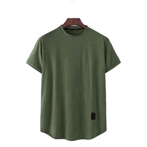 T-shirt décontracté pour homme, coupe classique, manches courtes, col rond, 100 % coton jersey, uni, séchage rapide, respirant - Product Image 6