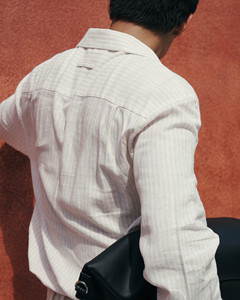 Camisas Casuales de Hombre para Otoño, Transpirables, de Manga Larga, a Rayas, de Tela Oxford, con un Solo Botón, Cuello Camisero, Corte Cuadrado, 100% Algodón - Product Image 2