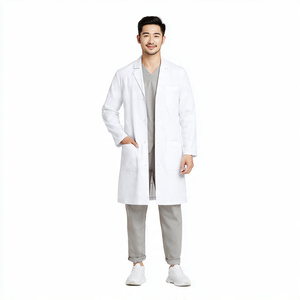 Blouses de laboratoire pour médecins en gros, de haute qualité, tricotées, 100 % coton, confortables et respirantes - Product Image 5