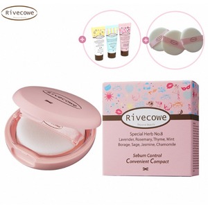 [J International] Rivecowe Oil Control <b>Compact</b> CC Foundation 8g Matte Finish for Face <b>Makeup</b> Touch Up - Product Image 3