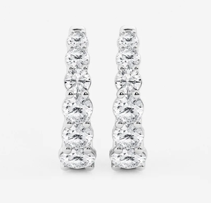 Pendientes de Aro, Pendientes de Diamantes, Pendientes de Oro y Plata, Pendientes de Diamantes Cultivados en Laboratorio, Joyería Fina para Mujer - Product Image 4