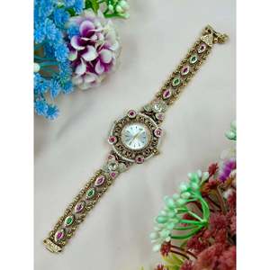Indian Ethnic Artificial Jewellery-Sujata Premium Chorski Brass Watch - Product Image 2