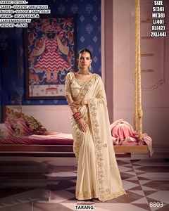 Sari Tradicional Negro Zafiro de Viscosa con Zari, que Absorbe la Humedad, Antiarrugas, para Fiestas y Diwali - Product Image 5