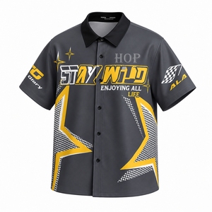 Chemise de mécanicien en coton en gros, impression de logo personnalisé, respirante, uniforme d'atelier automobile, chemise de mécanicien à manches courtes pour hommes - Product Image 6
