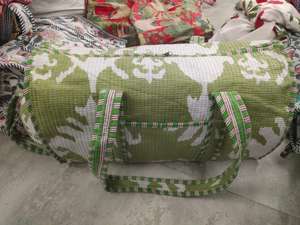 Bolsa de Viaje Plegable de Algodón Acolchado Hecha a Mano, Unisex, con Cierre de Cremallera, para Excursionismo, Campamento y Viajes al Aire Libre - Product Image 4