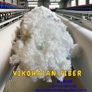 Fibres 4D HCS 100% polyester recyclé, fibres creuses conjuguées siliconées, fabricant VIKOHASAN Vietnam et fibres synthétiques - Product Image 2