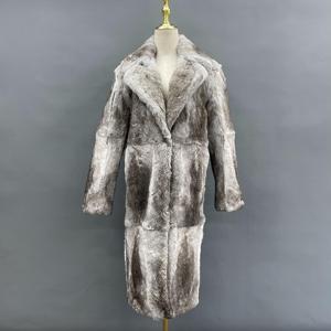 Manteau en fourrure de lapin Rex épais pour homme, col en fourrure de lapin, par un fabricant de fourrures de mode - Product Image 2
