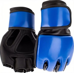 ถุงมือชกมวยแบบครึ่งนิ้ว PUNCHIN SPORTS สายรัดข้อมือยาว ปิดด้วยแถบตีนตุ๊กแก บุด้วยเจล แห้งเร็ว ปรับแต่งได้ เหมาะสำหรับศิลปะการต่อสู้ - Product Image 6