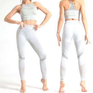 Conjunto de Yoga de 2 Piezas para Mujer, Tallas Grandes, Precio Económico, Cómodo, Diseño Sólido, Transpirable, Cintura Elástica - Product Image 6