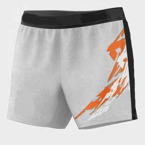 Shorts de MMA à séchage rapide unisexe, personnalisables avec logo avant, en tissu extensible 4 directions pour la lutte et le MMA, imprimés par transfert thermique - Product Image 2
