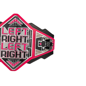 Left Right Championship Belt Customizable High Quality Pink & <b>Black</b> Sports Belt Personalized Title Belt Collector's Edition - Product Image 4