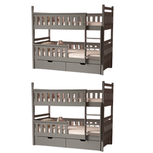 Litera de madera de diseño minimalista para niños, muebles, litera infantil con escalera y cajones, directo de fábrica - Product Image 4