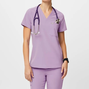 New Arrival Custom Logo Nursing <b>Scrub</b> <b>Set</b> Hospital Uniform Custom You Own Design Unisex Medical <b>Scrubs</b> <b>Set</b> Stretch Slim Fitness - Product Image 3
