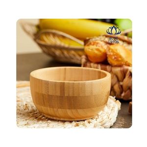 Tazón de Bambú de Primera Calidad con Acabado Liso, Ideal para Servir Comidas y Exhibir Bocadillos, Mejora la Presentación - Product Image 1
