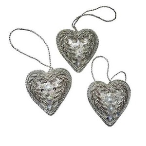 Elegant Holiday <b>Tree</b> <b>Ornament</b> Heart Shape Metal Accent for Winter Decor - Product Image 5