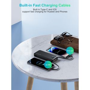 12000mAh USB C caricabatteria portatile a ricarica rapida Display a LED esterno batteria Pack telefono caricabatterie banche di alimentazione centrale - Product Image 4