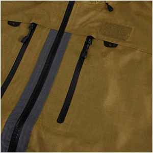 Veste coupe-vent unisexe imperméable pour l'extérieur avec capuche en toile, style formel, doublure chaude pour la randonnée et les voyages - Product Image 3