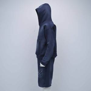 Ensemble de survêtement court en coton doux avec logo personnalisé de haute qualité, vêtements de sport haut de gamme, combo sweat-shirt et short - Product Image 5