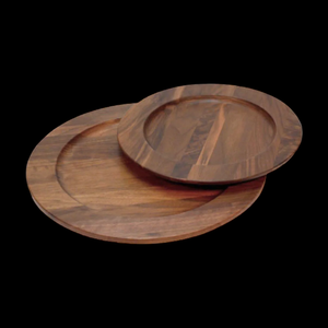 Nouvelle Arrivée Assiette de Présentation en Bois d'Acacia, Assiette Ronde Élégante en Bois, Design Vintage, Vente Chaude - Product Image 5