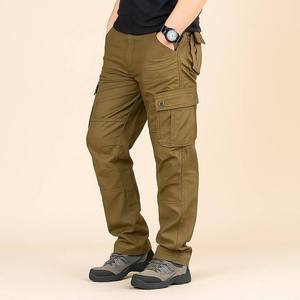 Pantalon cargo multi-poches imperméable pour homme en polyester/coton, randonnée en plein air, streetwear décontracté, taille XL, teinture unie, logo personnalisé - Product Image 6