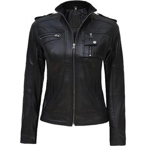 Chaqueta de Motocicleta de Invierno para Hombre, Estilo Moderno, de PU Ecológico, con Cuello Alto y Cierre de Cremallera, Diseño Personalizado - Product Image 3