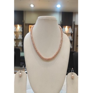 Ensemble collier et boucles d'oreilles en perles véritables de qualité supérieure pour femmes et filles, collection pour mariage et fêtes. - Product Image 2