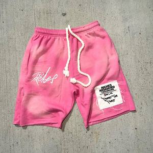 Custom High Quality Summer Screen Print Logo <b>Shorts</b> Heavyweight 400 Gsm Drawstring Grey Cotton Terry Men's Cargo Running <b>Shorts</b> - Product Image 6