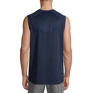 Wholesale 100% Cotton Gym Training Vest for Men Custom New Fitness Stringer <b>Running</b> <b>Singlet</b> Plus Size Breathable Knitted Weave - Product Image 6