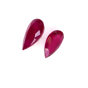 Rubis naturels de Bangkok, formes poire calibrées 10x15mm, pierres précieuses de rubis naturelles facettées en vrac pour la fabrication de bijoux, prêtes à l'emploi - Product Image 5