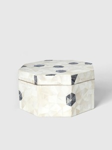 Bone Inlay Jewelry Storage <b>Box</b> Geometric Pattern Decorative <b>Trinket</b> Organizer Minimalist Keepsake <b>Box</b> Handmade Home Decor - Product Image 2