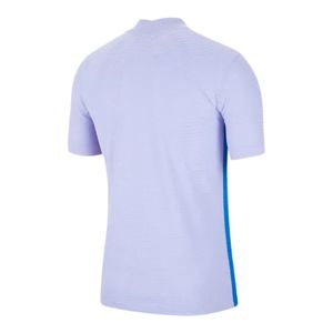 Men <b>Light</b> Purple Rib Soccer Jersey Short Sleeve Polyester Athletic Football Shirt Team Training Match Sports Wear Apparel - Product Image 2