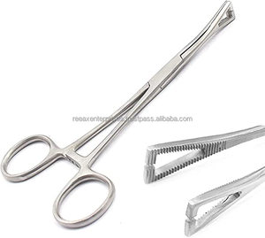 Pinzas Quirúrgicas Manuales de Acero Inoxidable de Alta Calidad con Ranura (Extremo Cerrado), Instrumentos Quirúrgicos, Tamaño 6.5 Pulgadas - Product Image 1