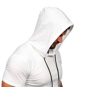 Sudadera con Capucha de Manga Corta para Hombre, de Alta Calidad, para Otoño, de Forro Polar, Poliéster/Algodón, Colores Personalizados, Bordado Digital - Product Image 4