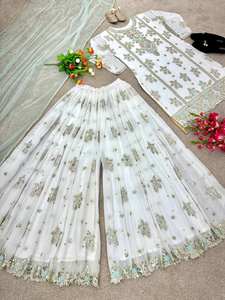 Presentamos un Nuevo Traje de Diseñador de Alta Calidad para las 4 Estaciones, con Top, Pantalón y Dupatta, con Bordado Intenso, Vestido Tradicional - Product Image 6