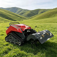Machine agricole télécommandée sur chenilles Multi  Fonctionnalités pour le travail en pente dans les vergers, divers accessoires de travail interchangeables