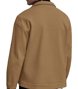 เสื้อแจ็คเก็ตบอมเบอร์ขนสัตว์คุณภาพสูงแบบมีฮู้ดสำหรับผู้ชายไซส์ใหญ่ สไตล์สตรีทแวร์ลำลอง พร้อมโลโก้ด้านหน้า - Product Image 2